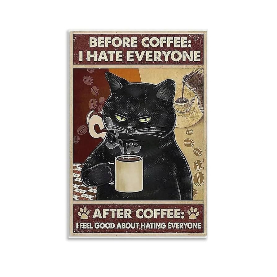 絵画。原画【シャム猫は週末にきれいで暖かい部屋を配置してからコーヒーを飲みます】 絵画 。原画☆【美しい花畑にきれいな花を植えたかわいいシャム
